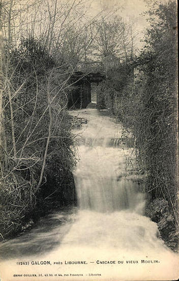 Carte postale ancienne Galgon - moulin de Beaumont 2