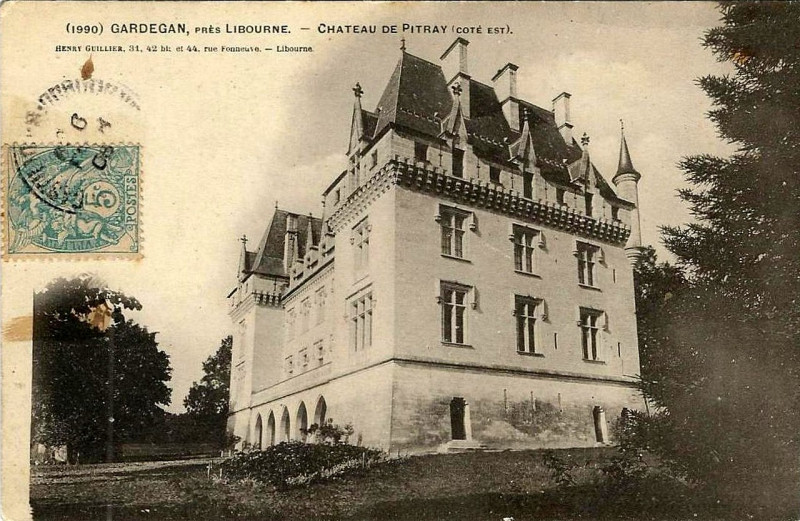 Carte postale ancienne Gardegan-et-Tourtirac - château de Pitray 3