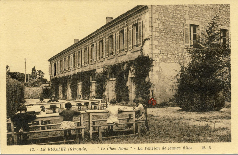 Carte postale ancienne Gauriac - Ecole Libre 2