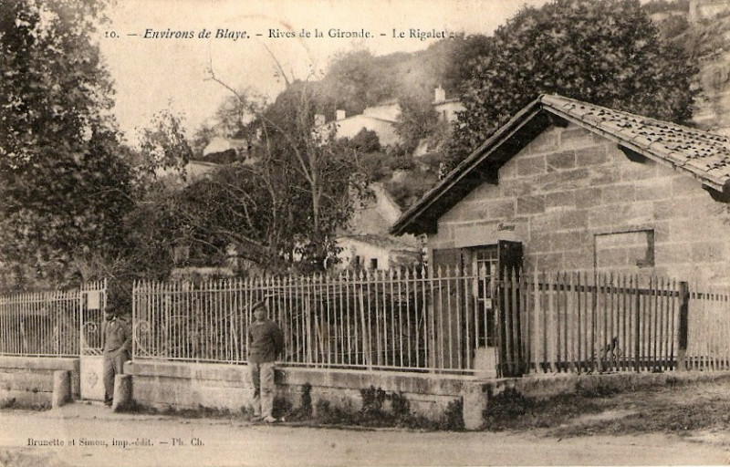 Carte postale ancienne Gauriac - Rigalet - bourg 1