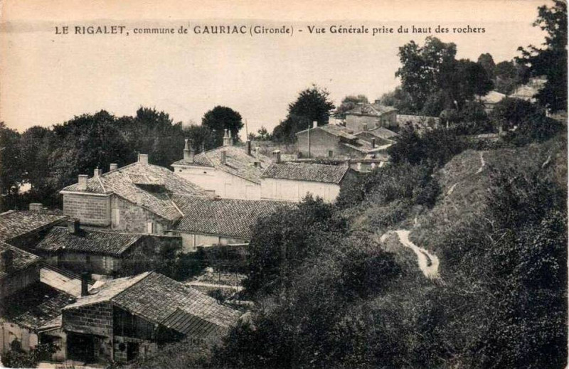 Carte postale ancienne Gauriac - Rigalet - vue générale 2