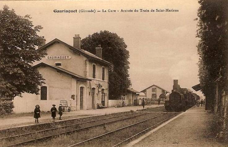 Carte postale ancienne Gauriaguet - Gare 2