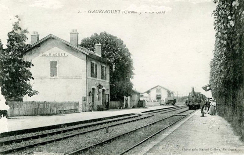 Carte postale ancienne Gauriaguet - Gare 3