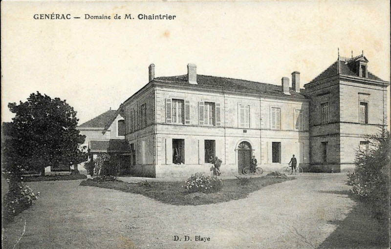 Carte postale ancienne Générac - domaine Chaintrier 1