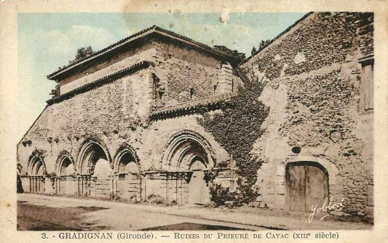 Carte postale ancienne Gradignan - Ruines de Cayac 2