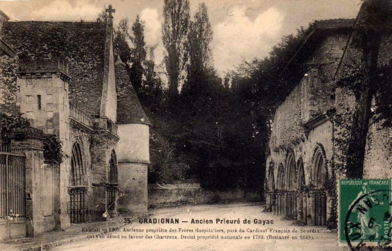 Carte postale ancienne Gradignan - Ruines de Cayac 7