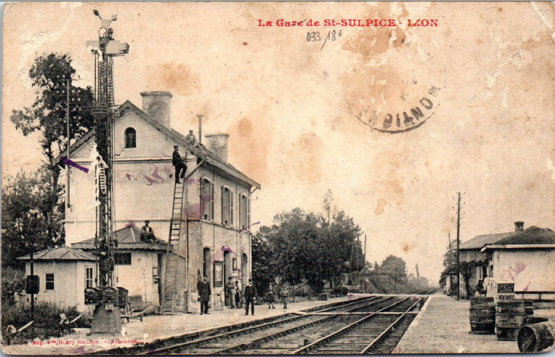 Carte postale ancienne Saint-Sulpice-Izon la-gare