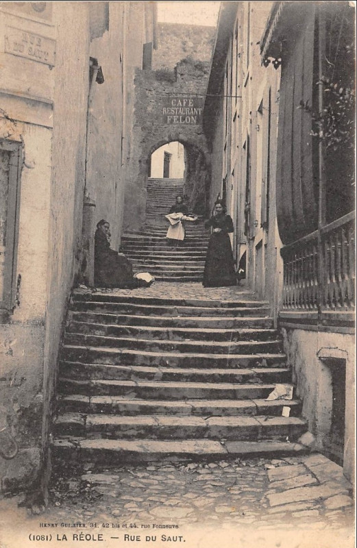 Carte postale ancienne La Réole - rue du saut 3b