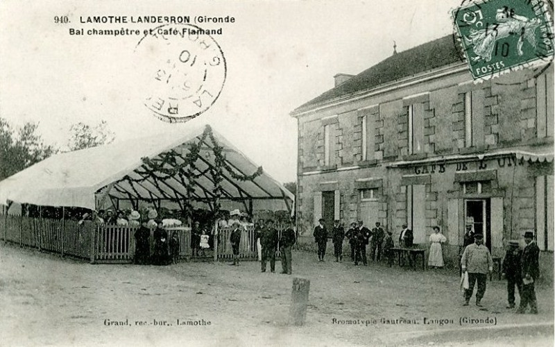 Carte postale ancienne Lamothe-Landerron - bourg 5