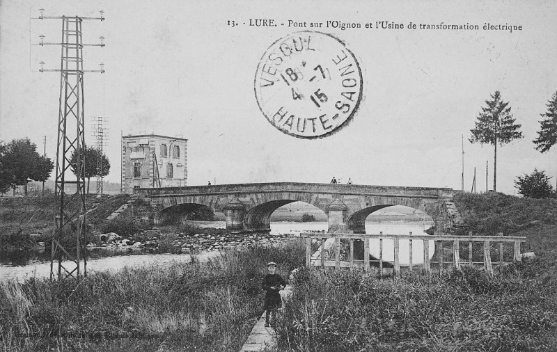 Carte postale ancienne Poste électrique de Lure - 05