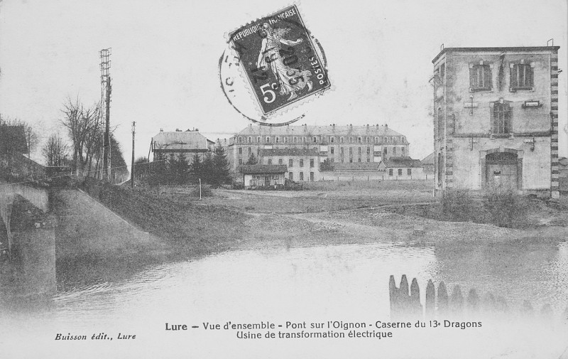 Carte postale ancienne Poste électrique de Lure - 08
