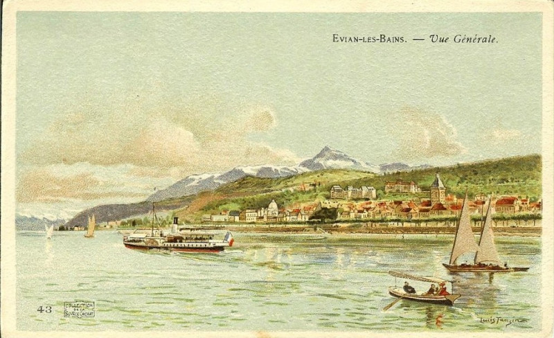 Carte postale ancienne Louis Tauzin - Evian et ses environs 8