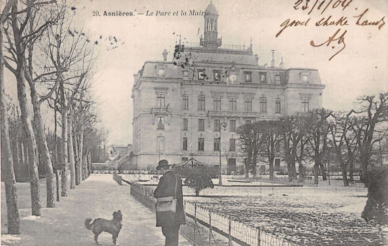 Carte postale ancienne Asnieres-sur-Seine.Mairie.1904
