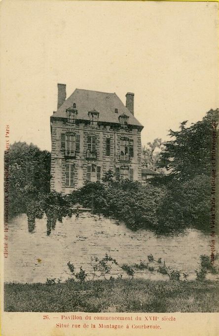 Carte postale ancienne Courbevoie.Rue de la Montagne.Pavillon XVIIe siècle à Courbevoie