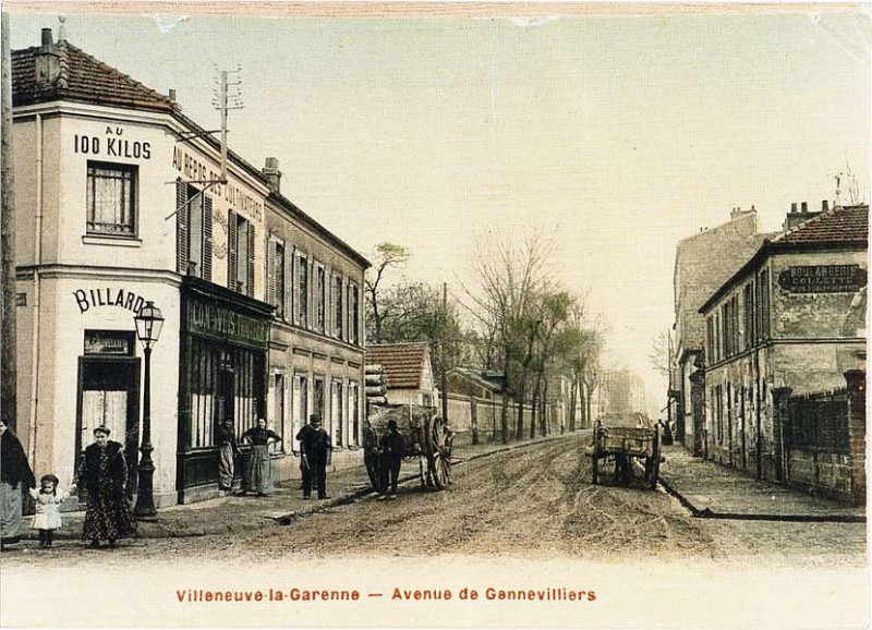 Carte postale ancienne Villeneuve-la-Garenne.Avenue de Gennevilliers
