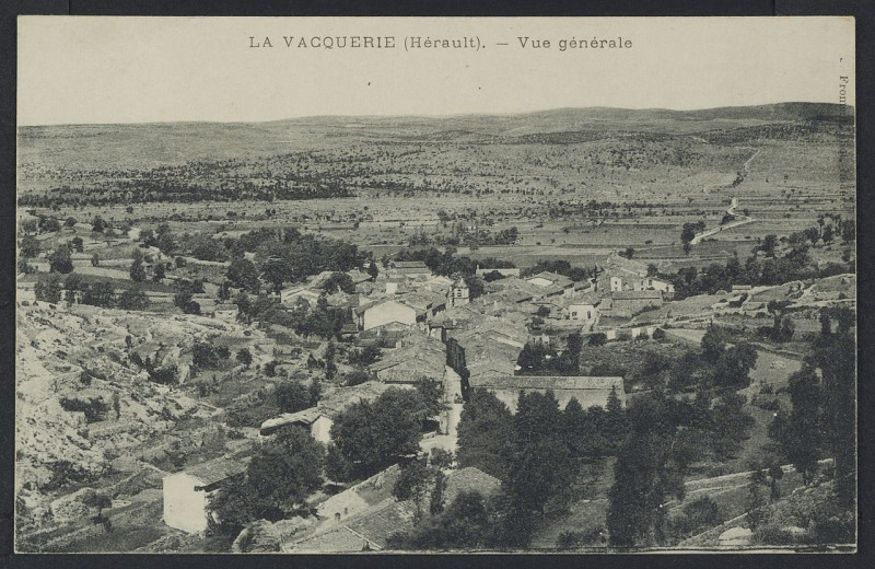 Carte postale ancienne La Vacquerie vue générale - Archives départementales de l'Hérault - FRAD034-2FICP-06233-00001