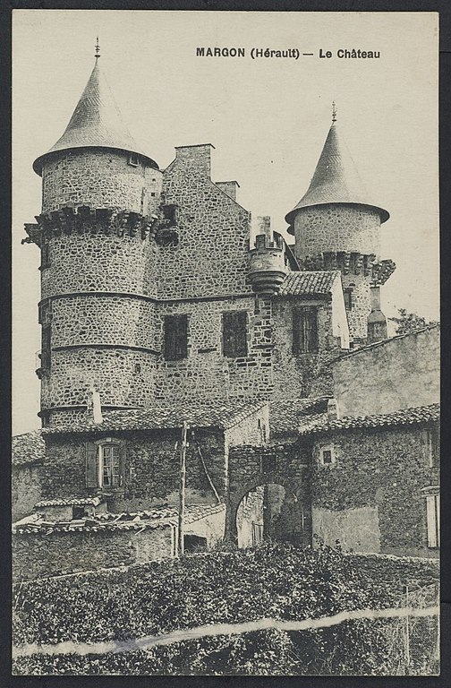 Carte postale ancienne Margon le château 1920 - Archives départementales de l'Hérault - FRAD034-2FICP-05831-00001