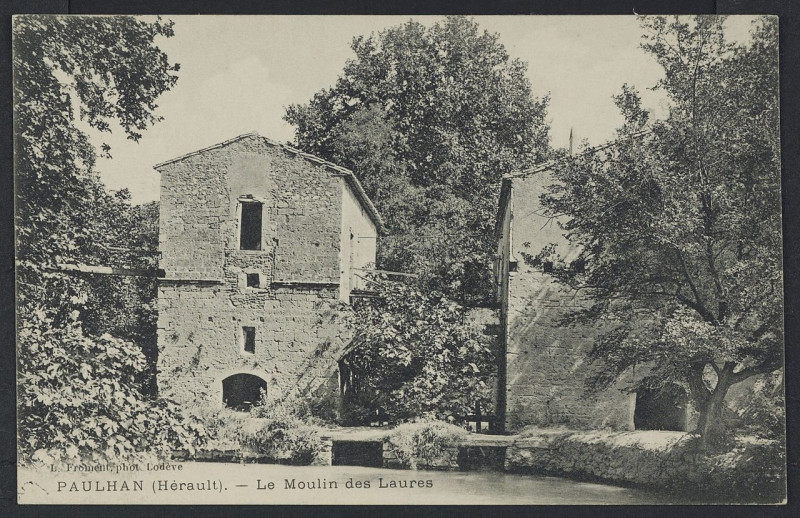 Carte postale ancienne Paulhan le moulin des Laurens - Archives départementales de l'Hérault - FRAD034-2FICP-05961-00001