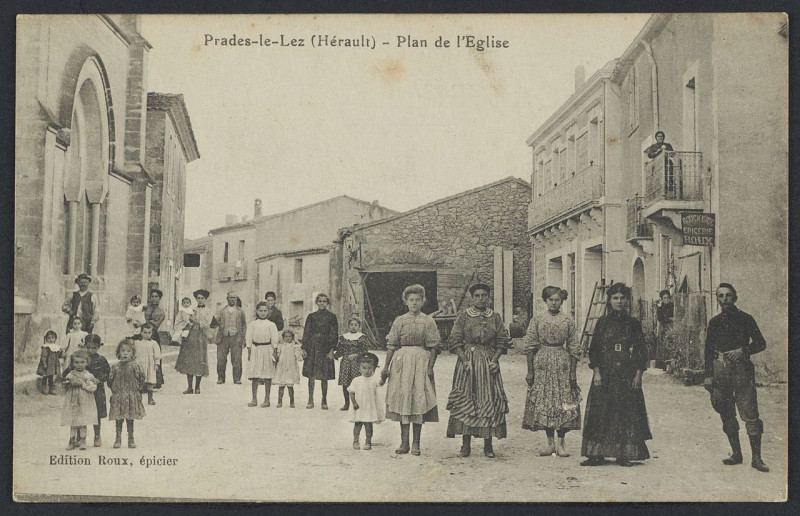 Carte postale ancienne Plan de l'Eglise à Prades-le-Lez