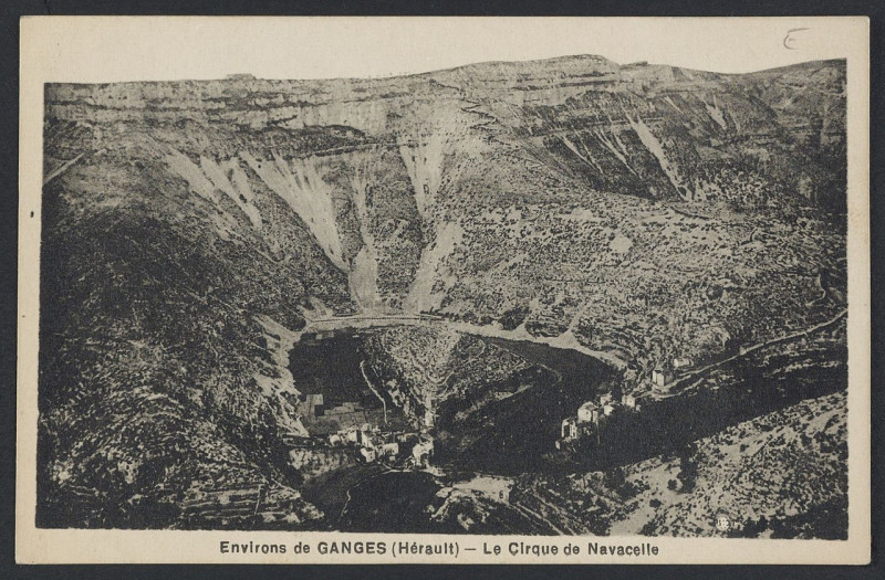 Carte postale ancienne Saint Maurice Navacelles cirque - Archives départementales de l'Hérault - FRAD034-2FICP-02434-00001