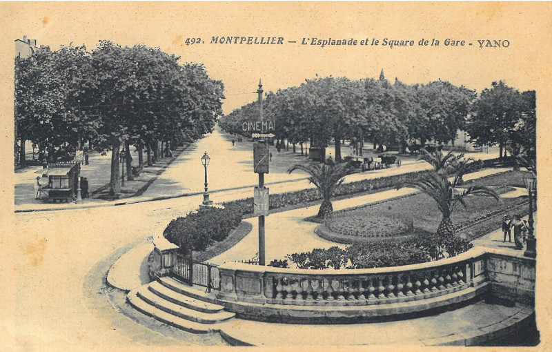 Carte postale ancienne Montpellier - Esplanade