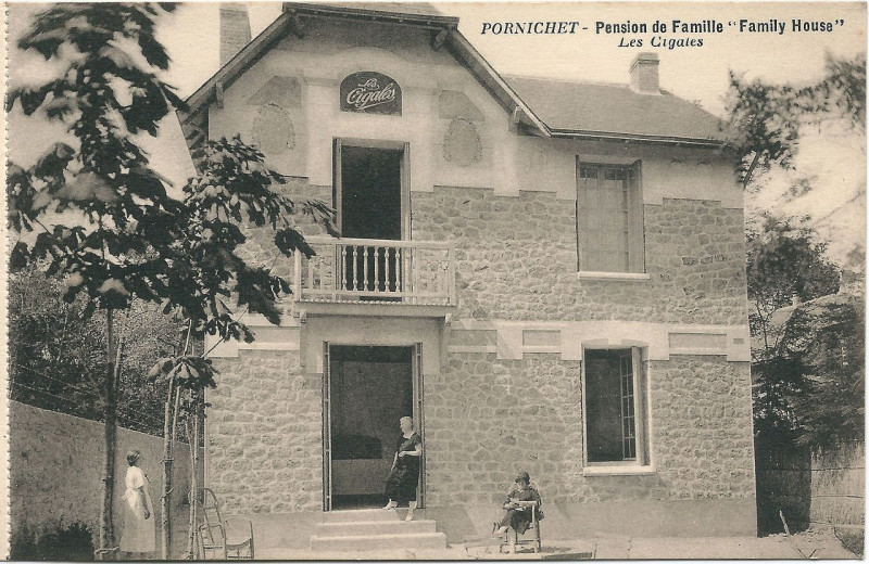 Carte postale ancienne Pornichet-Fr-44-Pension Morisot-b1