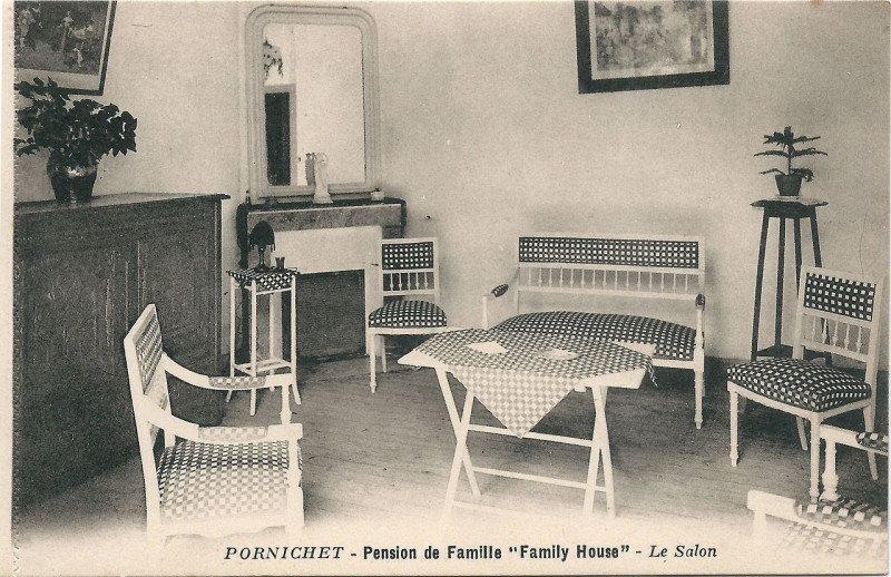 Carte postale ancienne Pornichet-Fr-44-Pension Morisot-b5