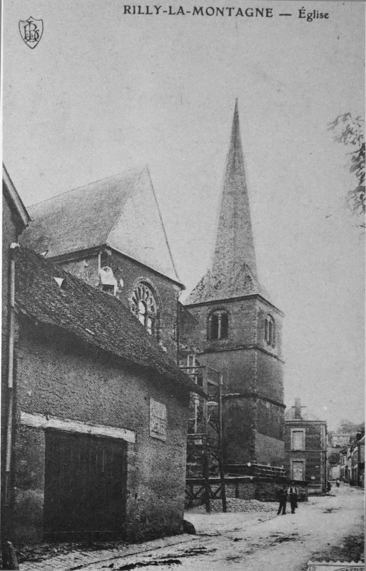 Carte postale ancienne Rilly la montagne église 1005389