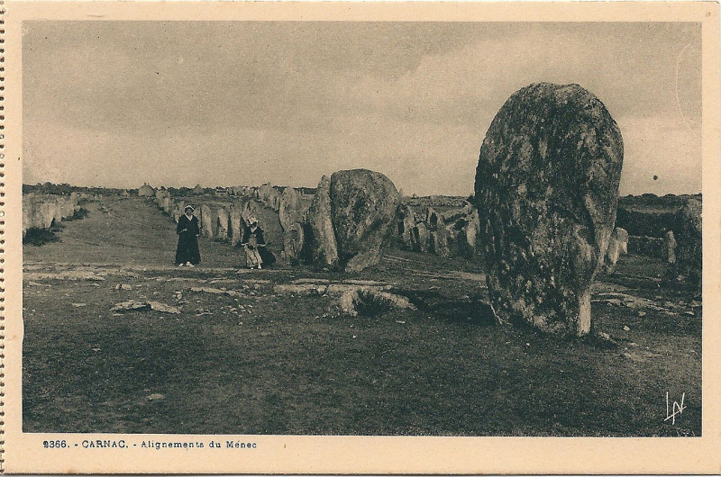 Carte postale ancienne Carnac-Fr-56-carte postale de mégalithe-02