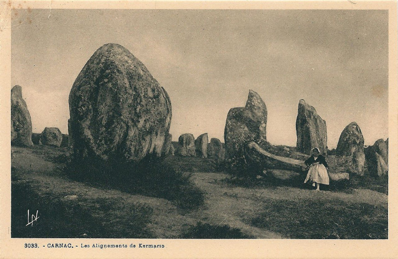 Carte postale ancienne Carnac-Fr-56-carte postale de mégalithe-04