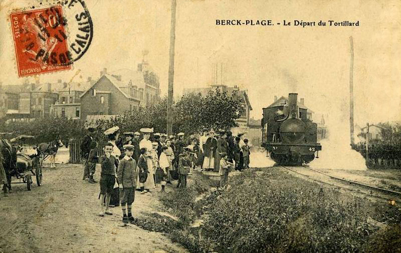 Carte postale ancienne Train à Berck-Plage 1