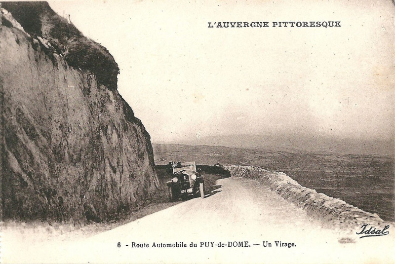 Carte postale ancienne Le Puy de Dôme-Fr-63-vers 1930-route automobile-07