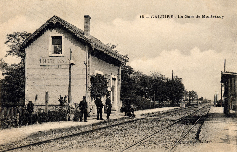Carte postale ancienne Gare de Montessuy Caluire
