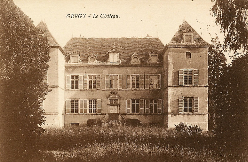 Carte postale ancienne Château de Gercy dit du Meix-Berthaud (Gergy) à Gergy