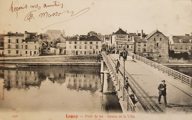 Carte postale ancienne L1597 - Lagny-sur-Marne - Pont de fer
