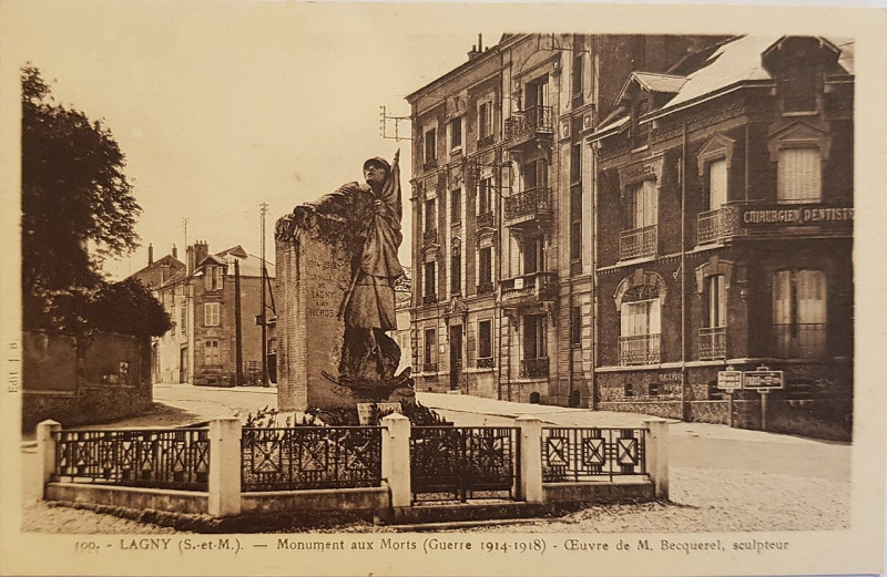 Carte postale ancienne L1668 - Lagny-sur-Marne - Monuments aux morts