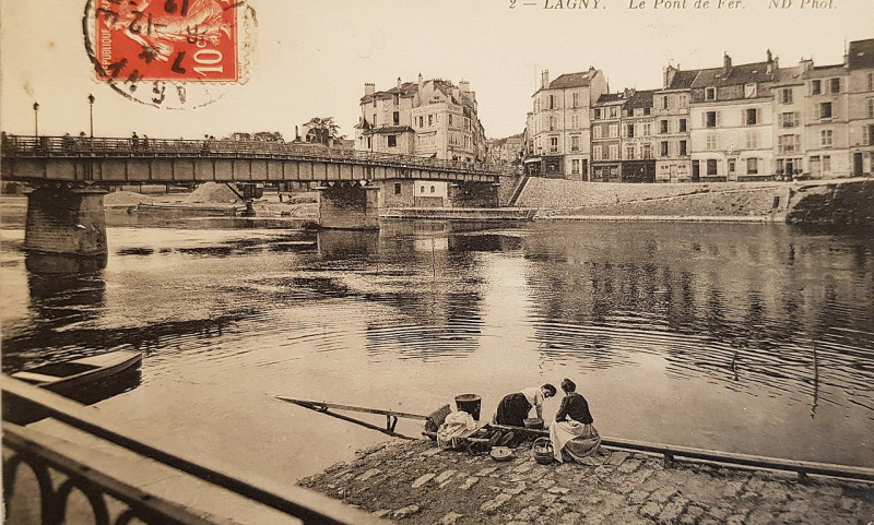 Carte postale ancienne L1677 - Lagny-sur-Marne - Pont de fer