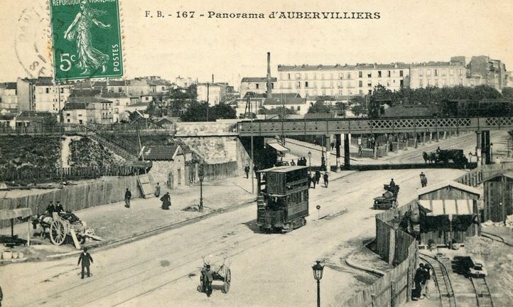Carte postale ancienne Aubervilliers Panorama