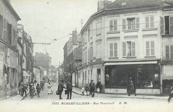 Carte postale ancienne Aubervilliers Rue Heurtault 2