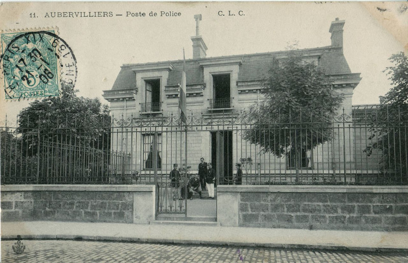 Carte postale ancienne Clc 11 - Auber - Poste de Police