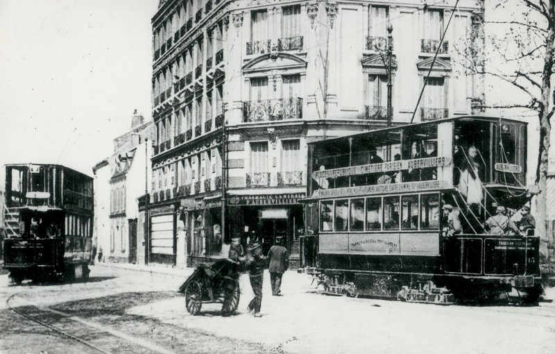 Carte postale ancienne Photo - Tpds - Tram République Aubervilliers -R-