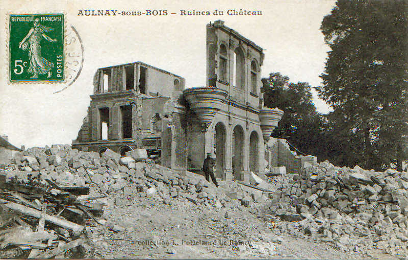Carte postale ancienne Aulnay-sous-Bois.Ruines du château