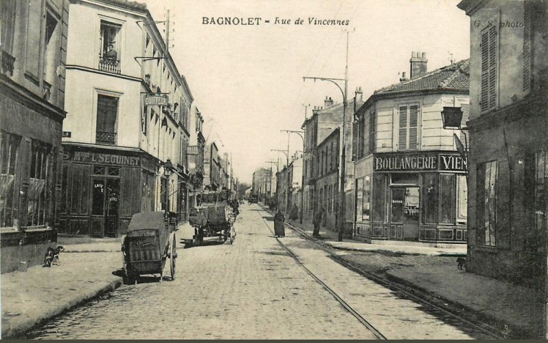 Carte postale ancienne Bagnolet.Rue de Vincennes.1900