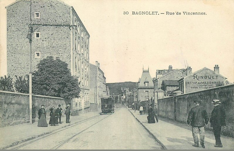 Carte postale ancienne Bagnolet.Rue de Vincennes