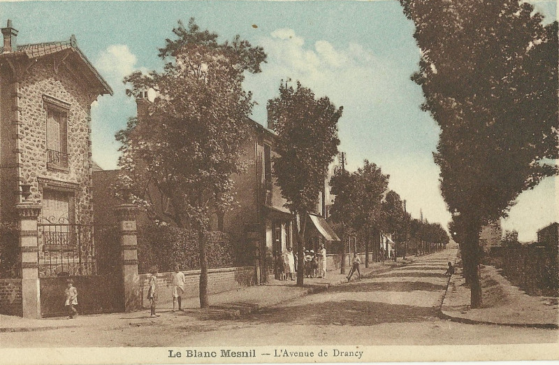 Carte postale ancienne Le Blanc-Mesnil.Avenue de Drancy