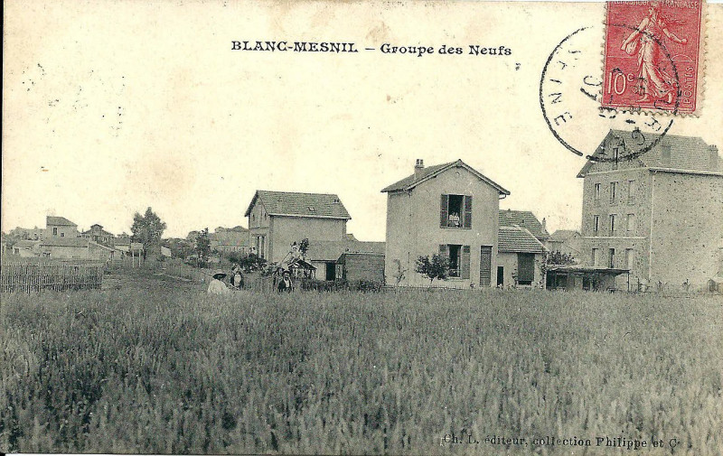 Carte postale ancienne Le Blanc-Mesnil.Groupe des Neuf