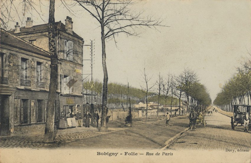 Carte postale ancienne Bobigny La Folie Rue de Paris