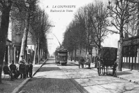 Carte postale ancienne La Courneuve.Boulevard de Stains
