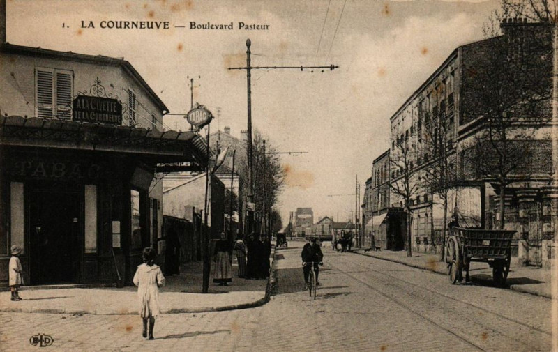 Carte postale ancienne La Courneuve.Boulevard Pasteur.Civette de la Courneuve