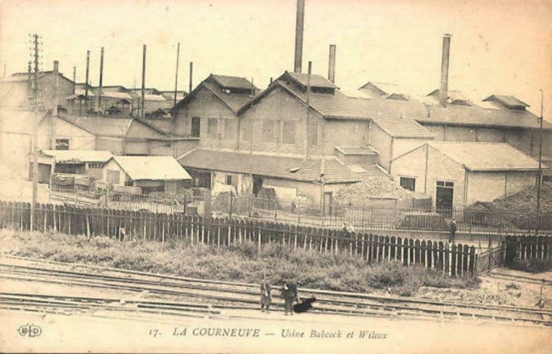 Carte postale ancienne La Courneuve.Usine Babcock et Wilcox